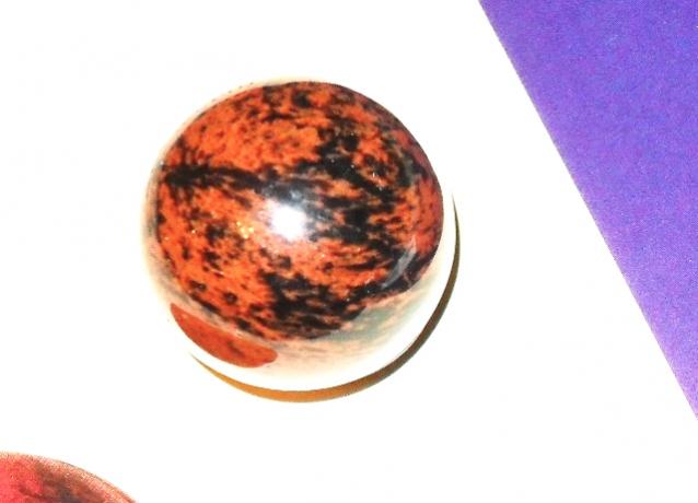 Энергия камней №24 Красно-коричневый обсидиан (Сфера) фото, обсуждение