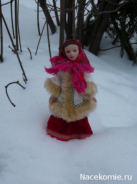 Куклы в народных костюмах №1 Кукла в зимнем костюме Московской губернии