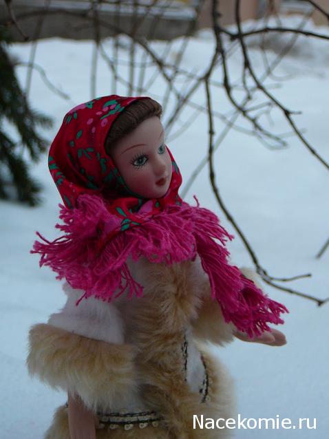 Куклы в народных костюмах №1 Кукла в зимнем костюме Московской губернии