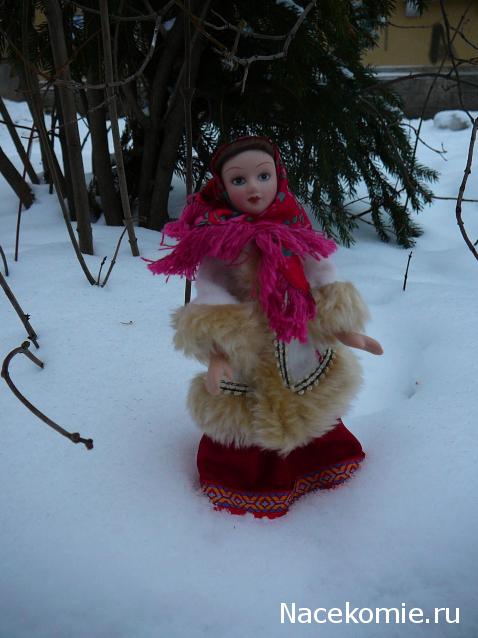 Куклы в народных костюмах №1 Кукла в зимнем костюме Московской губернии