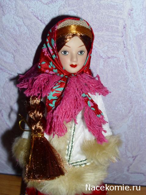 Куклы в народных костюмах №1 Кукла в зимнем костюме Московской губернии