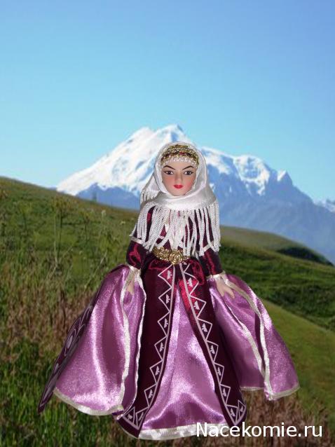 Куклы в народных костюмах №3 Кукла в карачаевском праздничном костюме