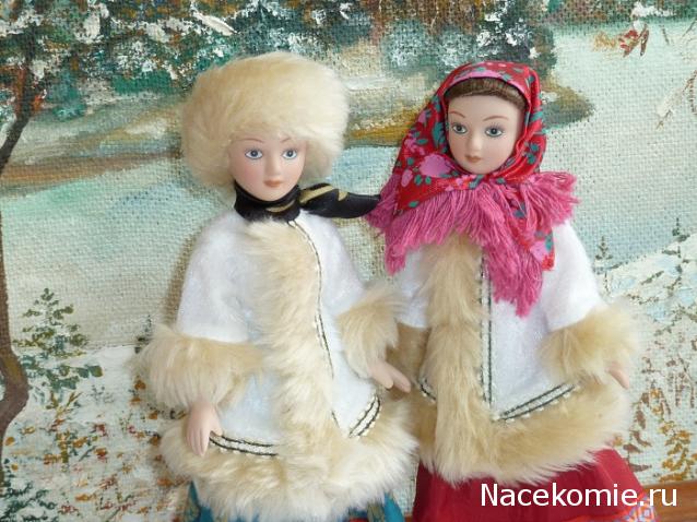 Куклы в народных костюмах №1 Кукла в зимнем костюме Московской губернии