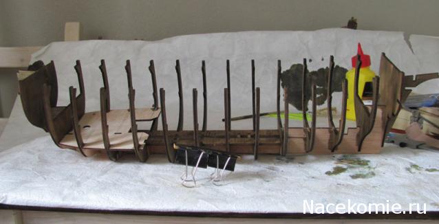 Парусник Баунти - Сборка корпуса