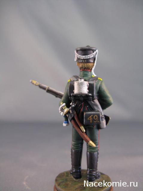 Наполеоновские Войны №19 Рядовой 49-го егерского полка в зимней парадной форме, 1812 г.