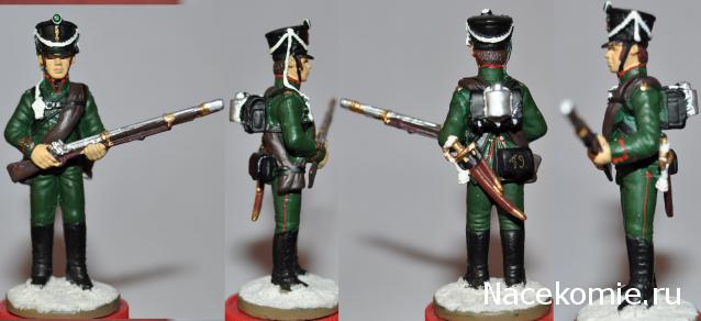 Наполеоновские Войны №19 Рядовой 49-го егерского полка в зимней парадной форме, 1812 г.