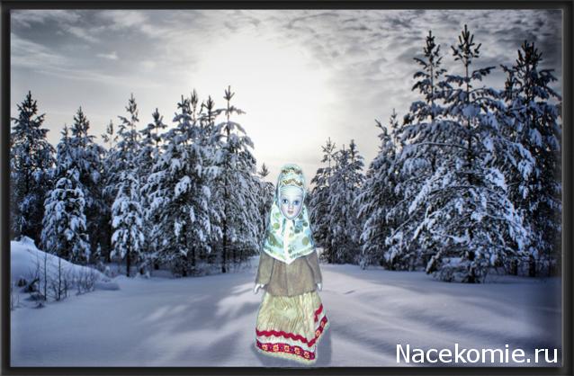 Куклы в народных костюмах №5 Кукла в зимнем костюме Архангельской губернии
