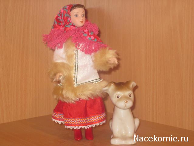 Куклы в народных костюмах №1 Кукла в зимнем костюме Московской губернии