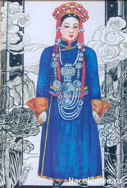 Куклы в народных костюмах №11 Кукла в бурятском женском костюме