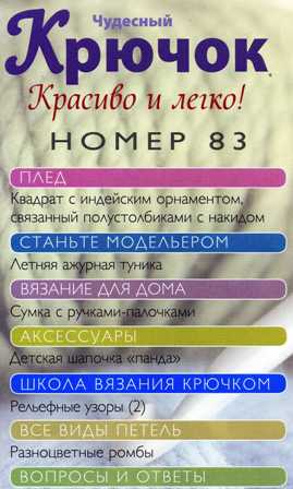 Чудесный Крючок №83: детская шапочка "панда", ажурная туника, сумка с ручками-палочками