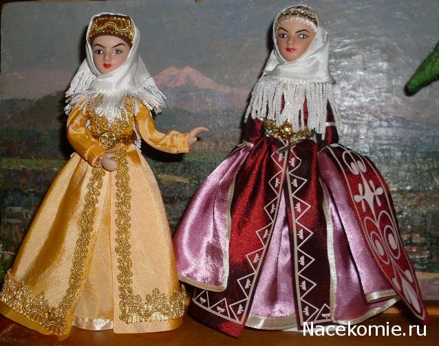 Куклы в народных костюмах №15 Кукла в осетинском девичьем костюме