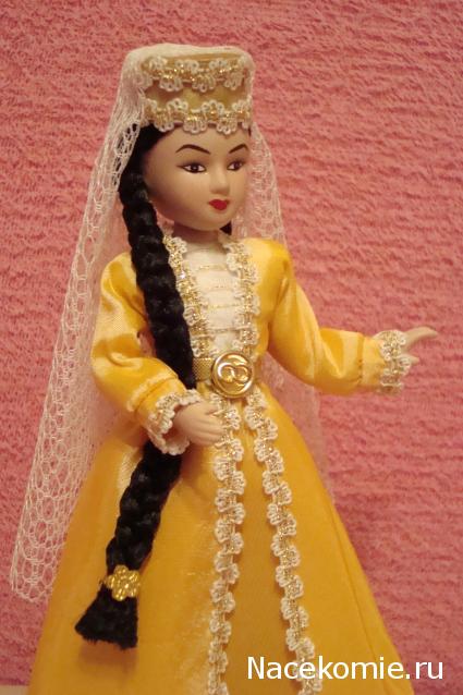 Куклы в народных костюмах №15 Кукла в осетинском девичьем костюме