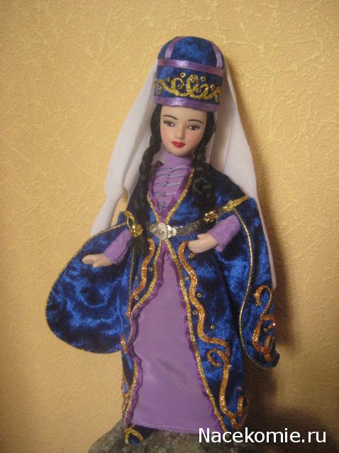 Куклы в народных костюмах №15 Кукла в осетинском девичьем костюме