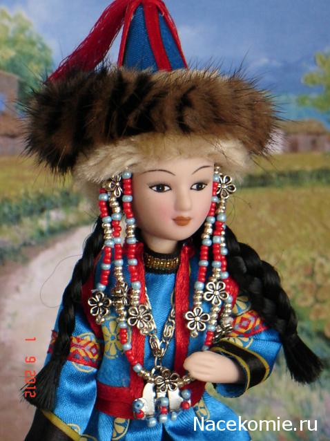 Куклы в народных костюмах №11 Кукла в бурятском женском костюме