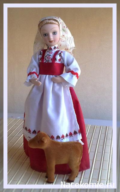 Куклы в народных костюмах №18 Кукла в повседневном костюме Пермской губернии