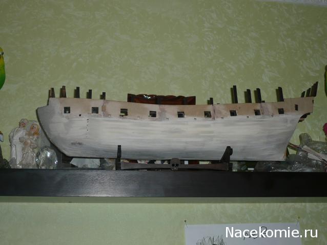 Собери Чёрную Жемчужину. Сборка: обшивка корпуса