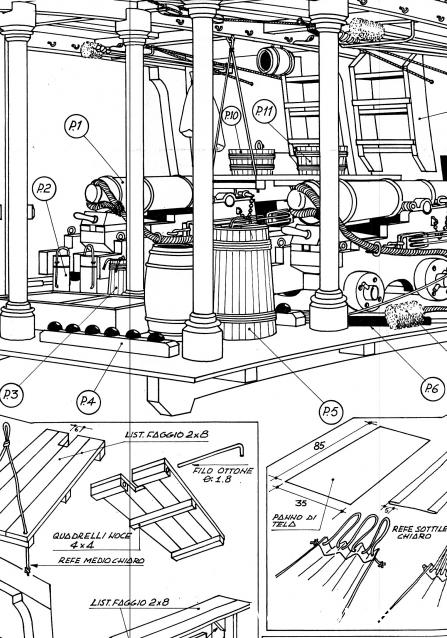 Собери Чёрную жемчужину. Сборка: оснащение палуб