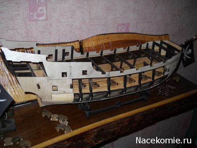 Собери Чёрную жемчужину. Сборка: оснащение палуб