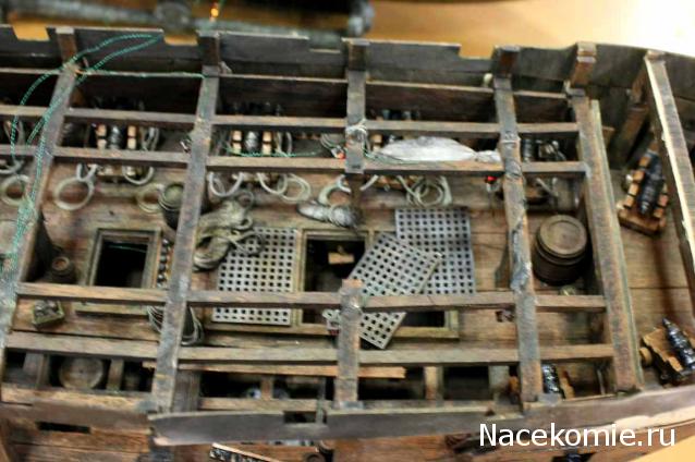 Собери Чёрную жемчужину. Сборка: оснащение палуб