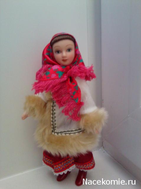 Куклы в народных костюмах №1 Кукла в зимнем костюме Московской губернии