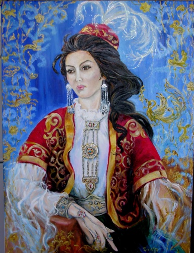 Куклы в народных костюмах №28 Кукла в казахском праздничном костюме