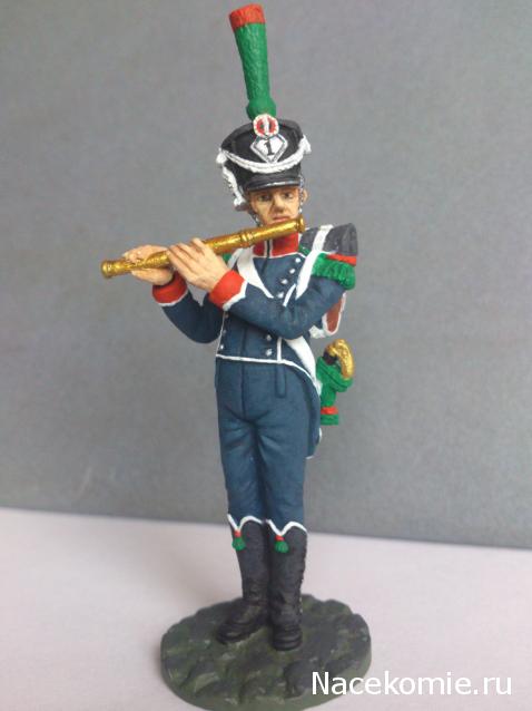 Наполеоновские войны №37 Флейтист егерской роты полка легкой пехоты в парадной форме,1815г.