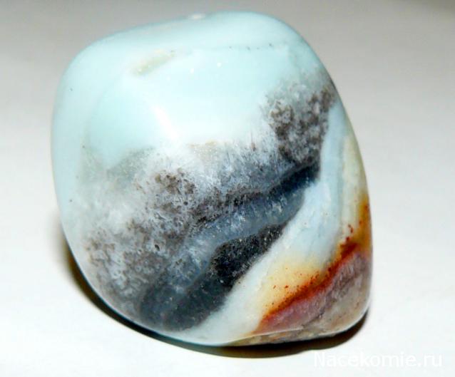 Энергия камней № 104 Голубой опал  (окатанный камень) фото, обсуждение