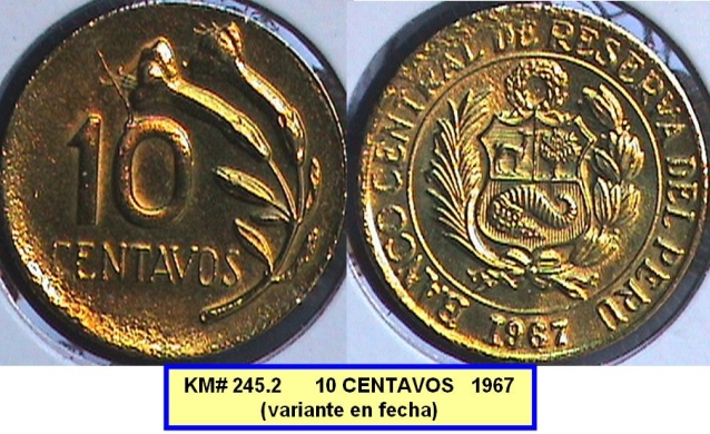 Монеты и банкноты №52  2 кроны (Эстония), 10 сентаво (Перу)