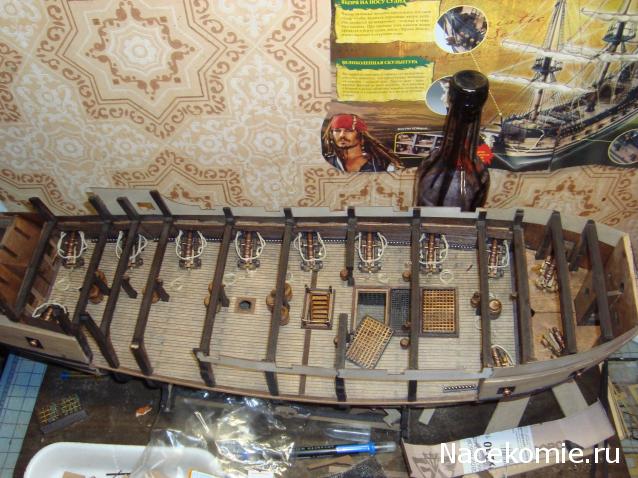 Собери Чёрную жемчужину. Сборка: оснащение палуб