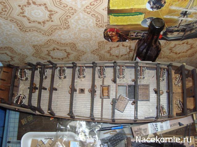 Собери Чёрную жемчужину. Сборка: оснащение палуб