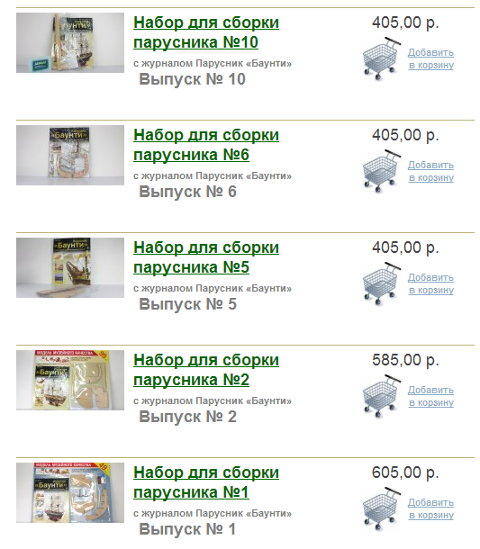 Парусник Баунти - График выхода и обсуждение