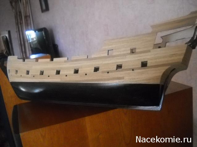 Собери Чёрную Жемчужину. Сборка: обшивка корпуса