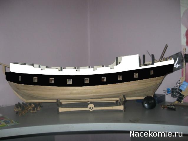 Собери Чёрную Жемчужину. Сборка: Покраска