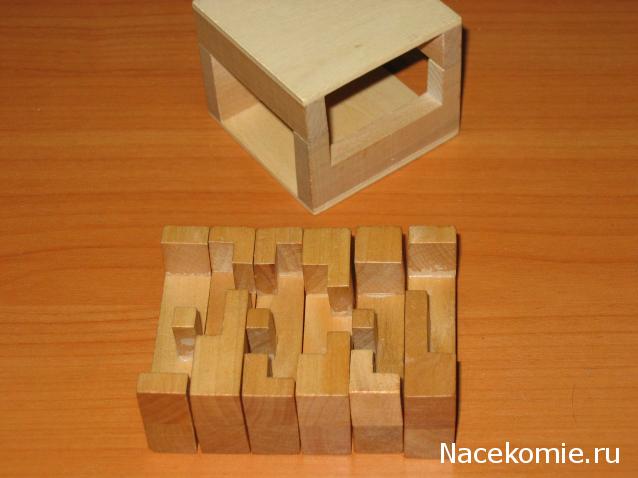 Занимательные головоломки №29 Коробка с поперечными брусками