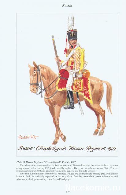 Наполеоновские войны №42 Офицер Гусарского полка в парадной форме согласно регламенту, 1812г.