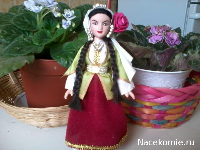 Куклы в народных костюмах №32 Кукла в азербайджанском праздничном костюме