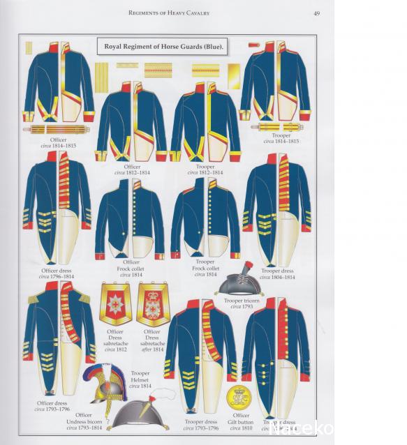 Наполеоновские войны №46 Рядовой полка Королевской конной гвардии британской армиии,1815г.