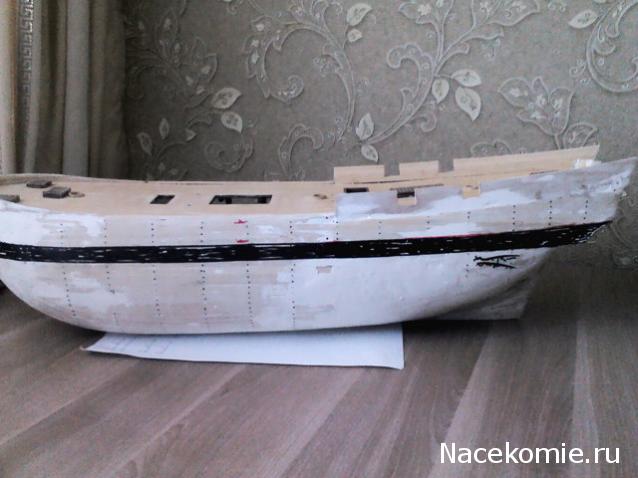 Парусник Баунти - Сборка корпуса