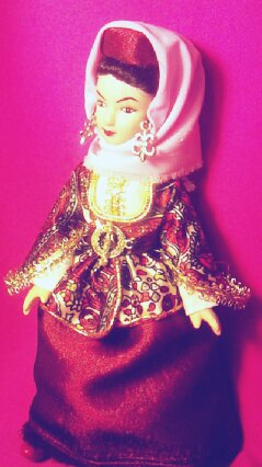 Куклы в народных костюмах №32 Кукла в азербайджанском праздничном костюме