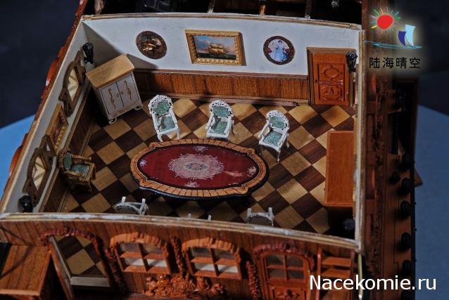 Собери Чёрную Жемчужину. Корма и каюта капитана