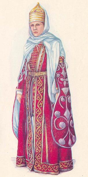 Куклы в народных костюмах №15 Кукла в осетинском девичьем костюме