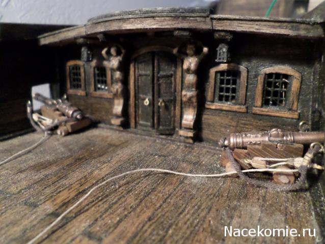 Собери Чёрную Жемчужину. Корма и каюта капитана
