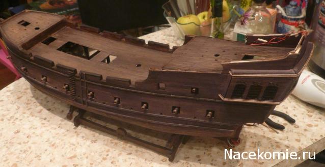 Собери Чёрную Жемчужину. Корма и каюта капитана