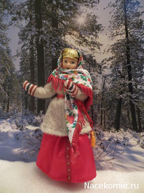 Куклы в народных костюмах №39 Кукла в карельском зимнем костюме