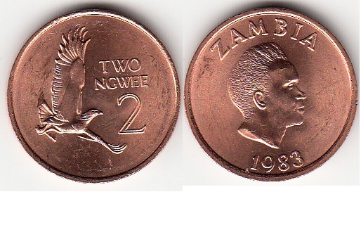 Монеты и банкноты №81  200 крузейро (Бразилия), 2 нгвей (Замбия)