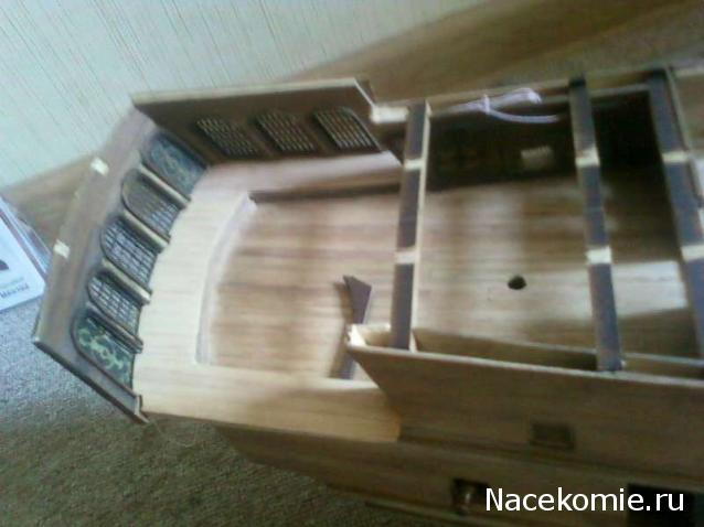 Собери Чёрную Жемчужину. Корма и каюта капитана