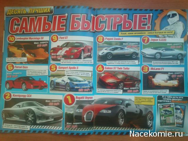 TopGear Turbo Challenge (коллекция игровых карточек) - ДеАгостини - тест