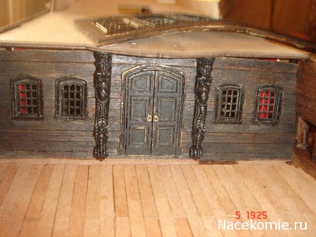 Собери Чёрную Жемчужину. Корма и каюта капитана