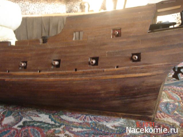 Собери Чёрную Жемчужину. Корма и каюта капитана