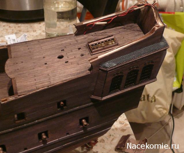 Собери Чёрную Жемчужину. Корма и каюта капитана